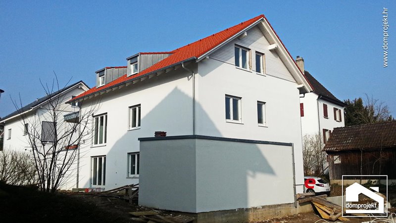 Modern prefab house with attic in Othmarsingen