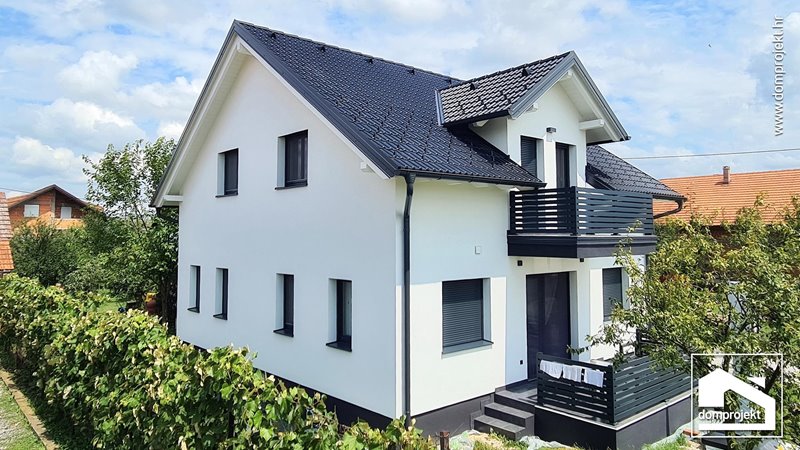 Modern prefab house with attic in Petrovina Turopoljska