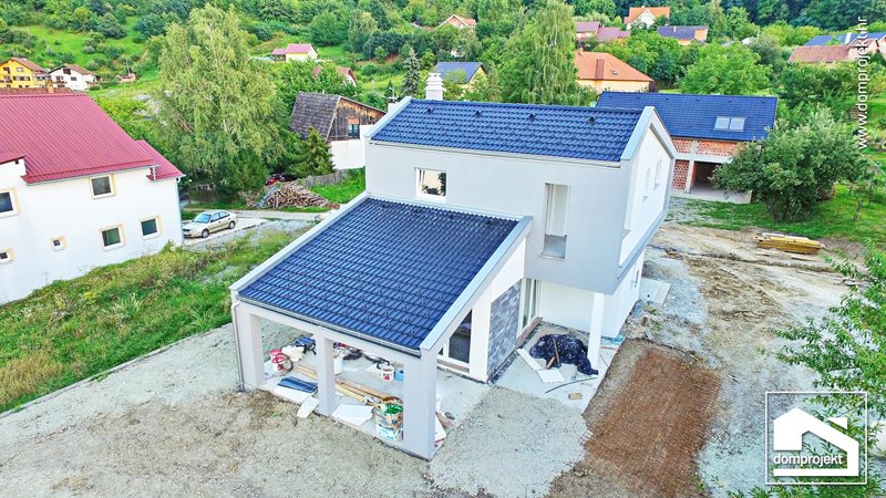 Modern two-storey prefab house in Požega