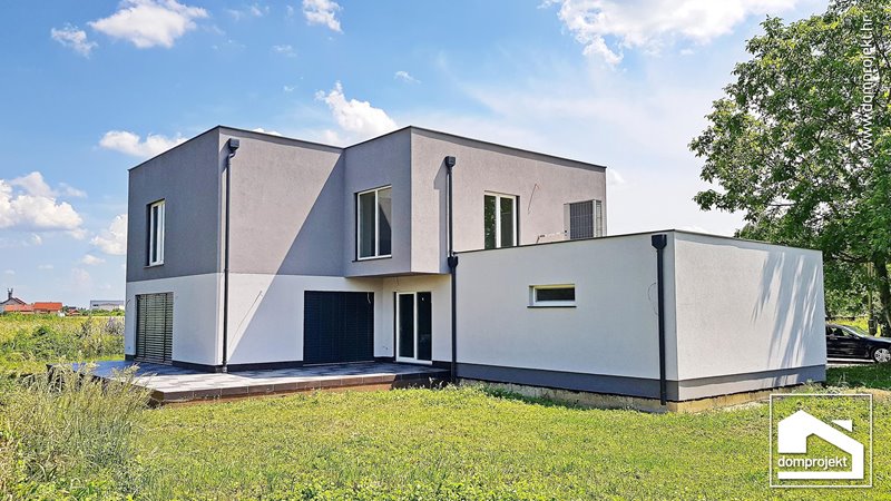 Modern two-storey prefab house in Zagreb