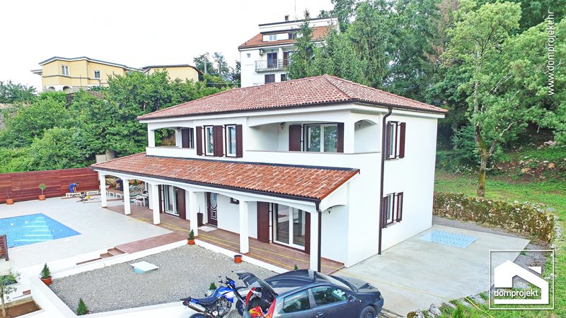 Modern prefab house with pool in Lovran