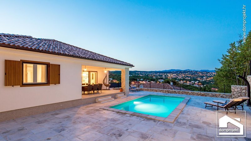 Modern prefab house with pool in Pobri