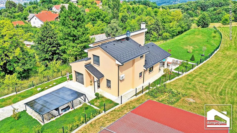 Modern prefab house with attic in Samobor