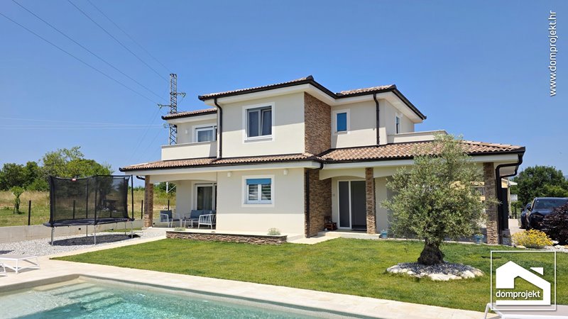 Contemporary two-storey prefab house in Nedešćina