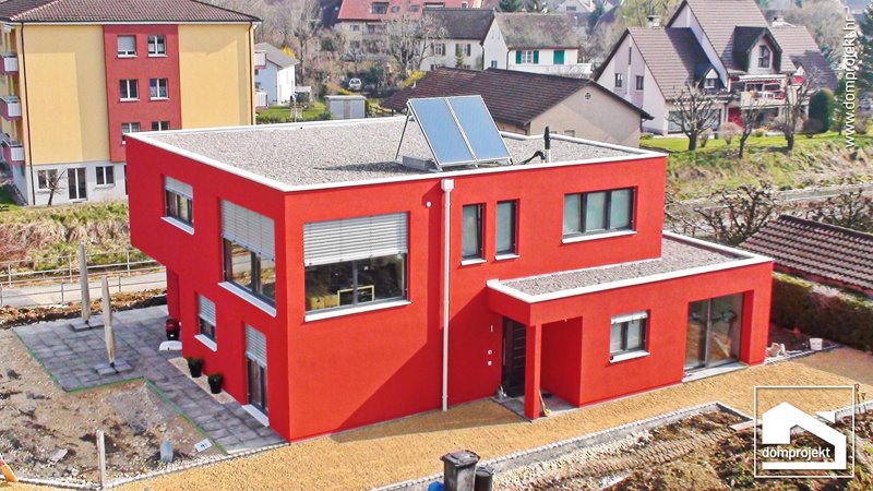 Modern two-storey prefab house in Courrendlin