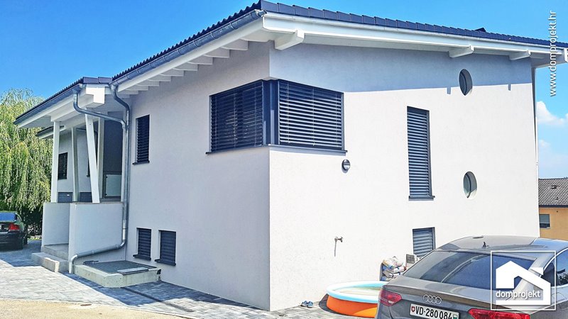 Contemporary two-storey prefab house in Grandson
