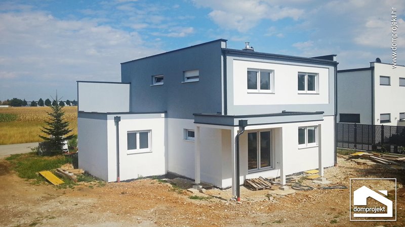 Contemporary two-storey prefab house in Gunskirchen
