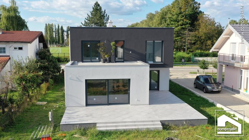 Contemporary two-storey prefab house in Ivanić-Grad