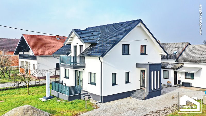 Contemporary prefab house with attic in Petrovina Turopoljska