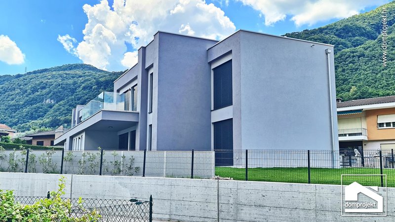 Contemporary two-storey prefab house in Riva San Vitale