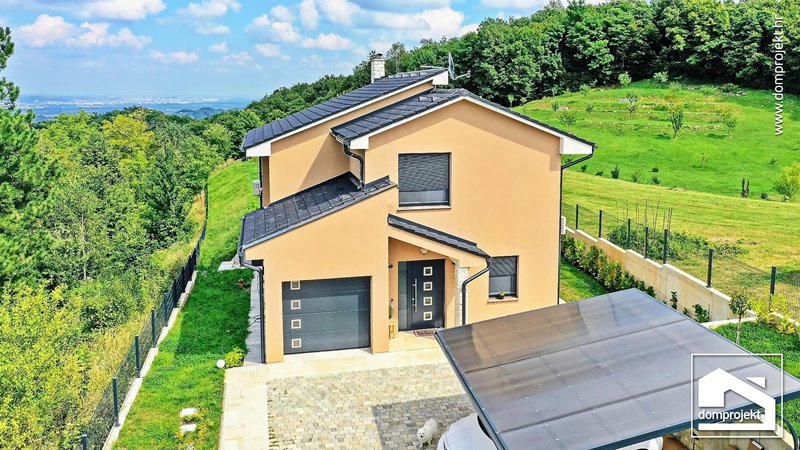 Modern prefab house with pool in Samobor