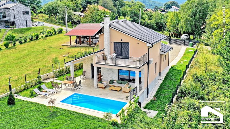 Prefab house with pool in Samobor