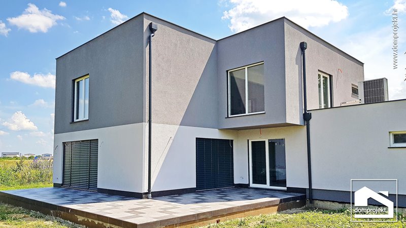 Contemporary two-storey prefab house in Zagreb