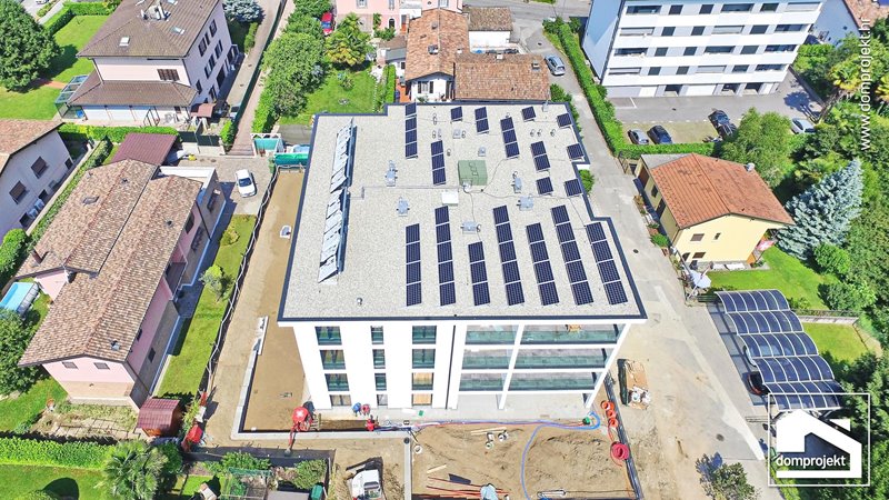 Contemporary prefab apartment building in Vacallo