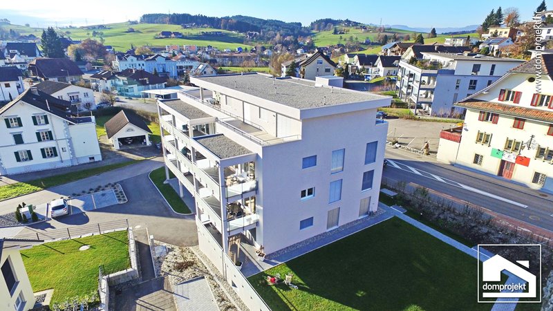 Modern prefab multi-family building in Pfaffnau
