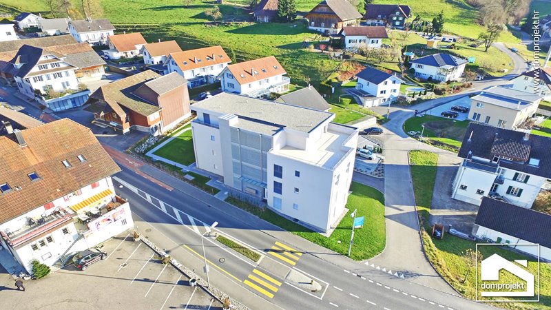Contemporary prefab multi-family building in Pfaffnau