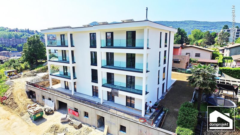 Contemporary prefab multi-family building in Vacallo