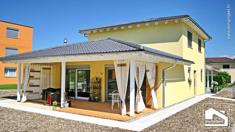 Modern prefab house in Courrendlin