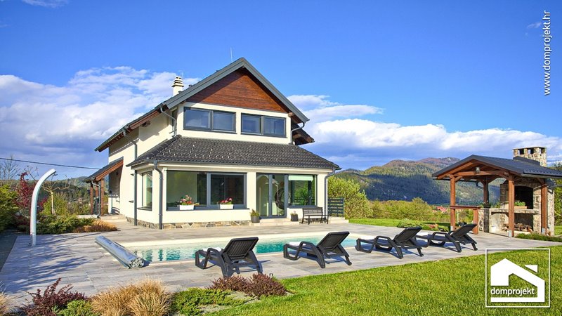 Modern prefab house with attic in Fužine