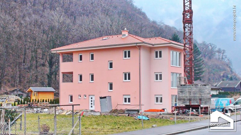 Modern prefab residential building in Biasca