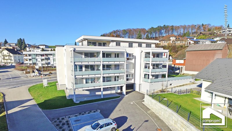 Modern prefab residential building in Pfaffnau