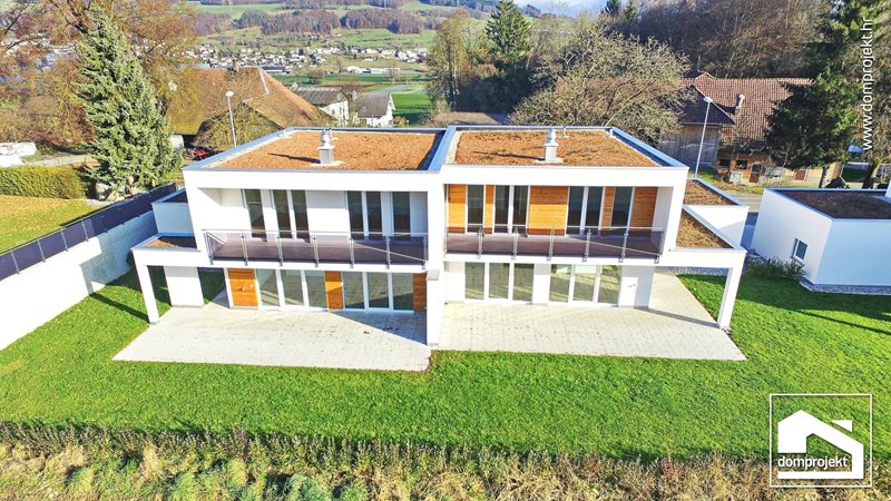 Energy-efficient two-storey prefab house in Triengen