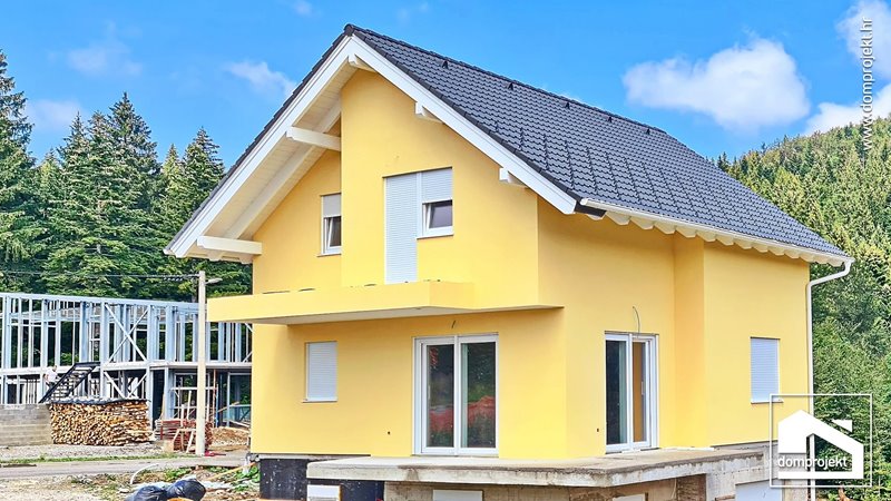 Contemporary prefab house with attic in Delnice