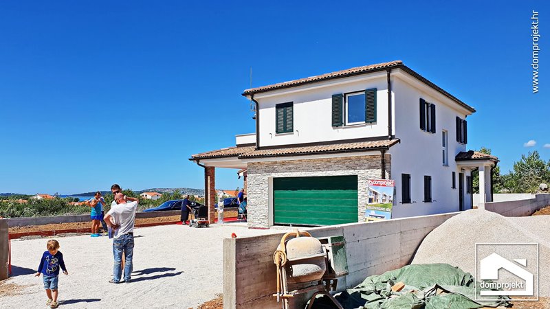Family two-storey prefab house in Brodarica
