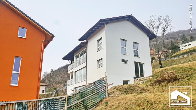 Contemporary two-storey prefab house in Bidogno