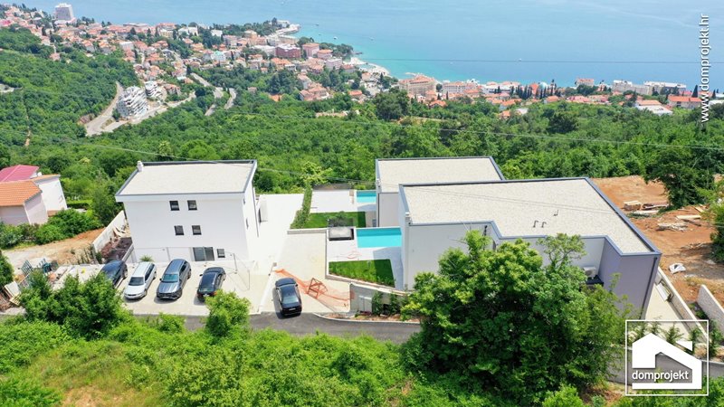 Contemporary prefab house with pool in Kolavići