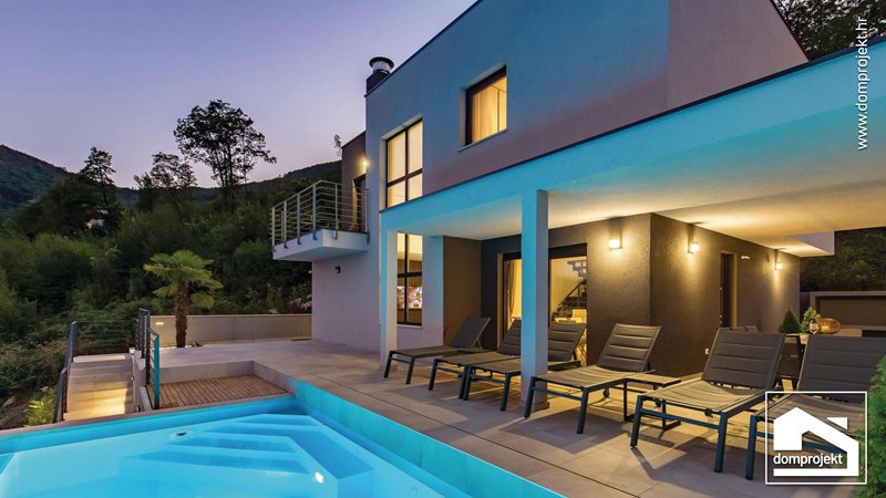 Energy-efficient two-storey prefab house in Rukavac